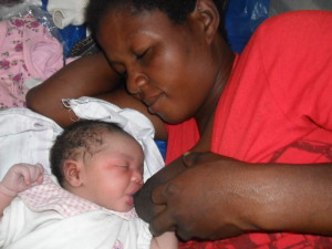 New baby born in Kikimi in makeshift maternity