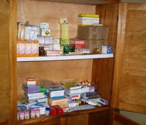 Medicine cabinet donated by Espoir Congo