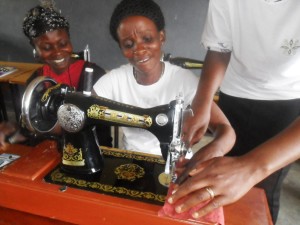 Women are offered tailoring classes