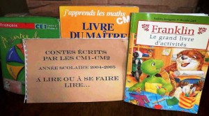 School books donated by the French School for our 5th and 6th grades
