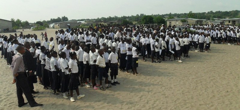 Students from NSele District at examination center