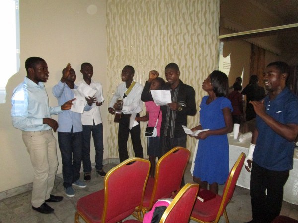 Massina Bible students formed a little choir