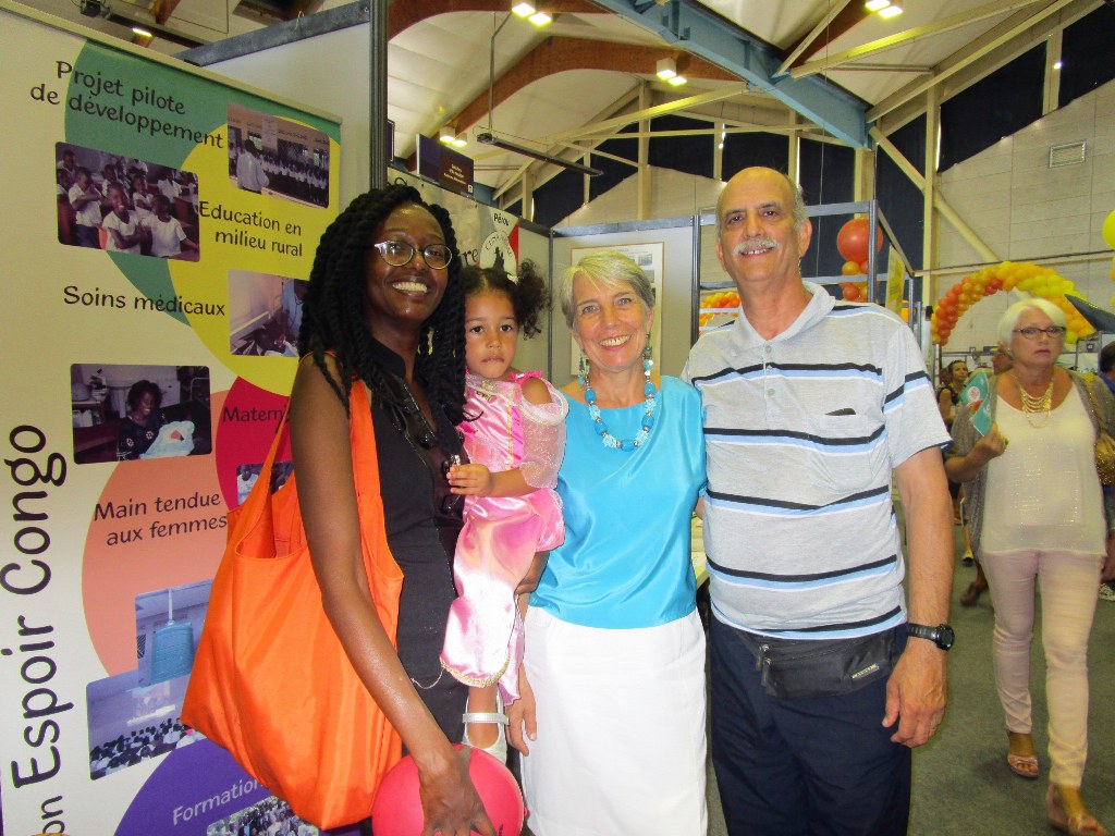 With Kenyan Velda and daughter Inaya.