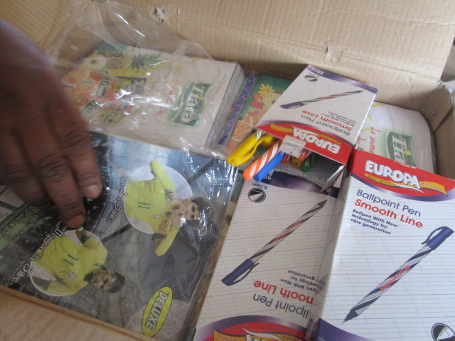 School supplies donated by the SOFIA Company.