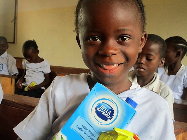 Thank you, SOKIN, for the milk you give which helps the children start the day off right.