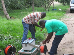 Geo-electric survey for bore well project