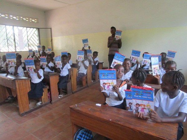Special re-writable exercise books, also donated by Mr. Suresh