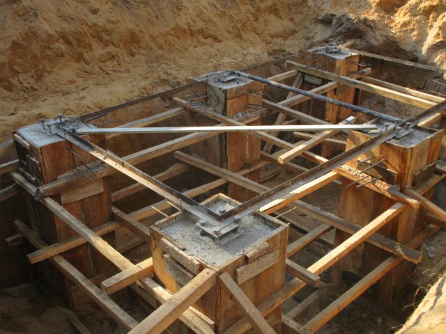 Foundation for water tower.