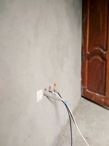Plastering the interior and installing all electrical features