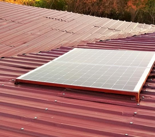 Panneaux solaires installés